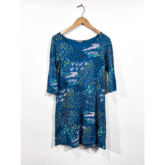 Thief and Bandit 3/4 sleeve blue shift dress size medium - Picture 1 of 7